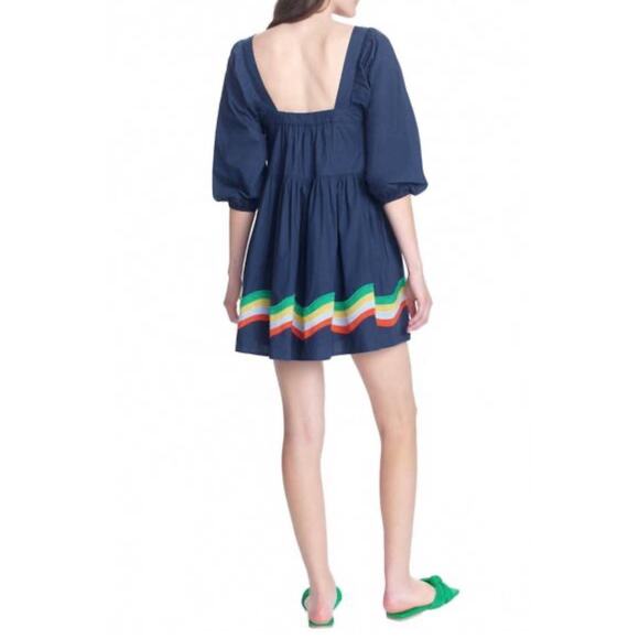 Corey Lynn Calter Ophelia Mini Dress | Organic Cotton Size XL Coastal Boho - Picture 4 of 15